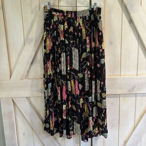 Vintage Womens Maxi Skirt 18W Floral Beachy Coastal Flowy Comfort Preppy